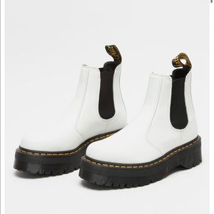 Dr. Martens White Platform Chelsea Boot